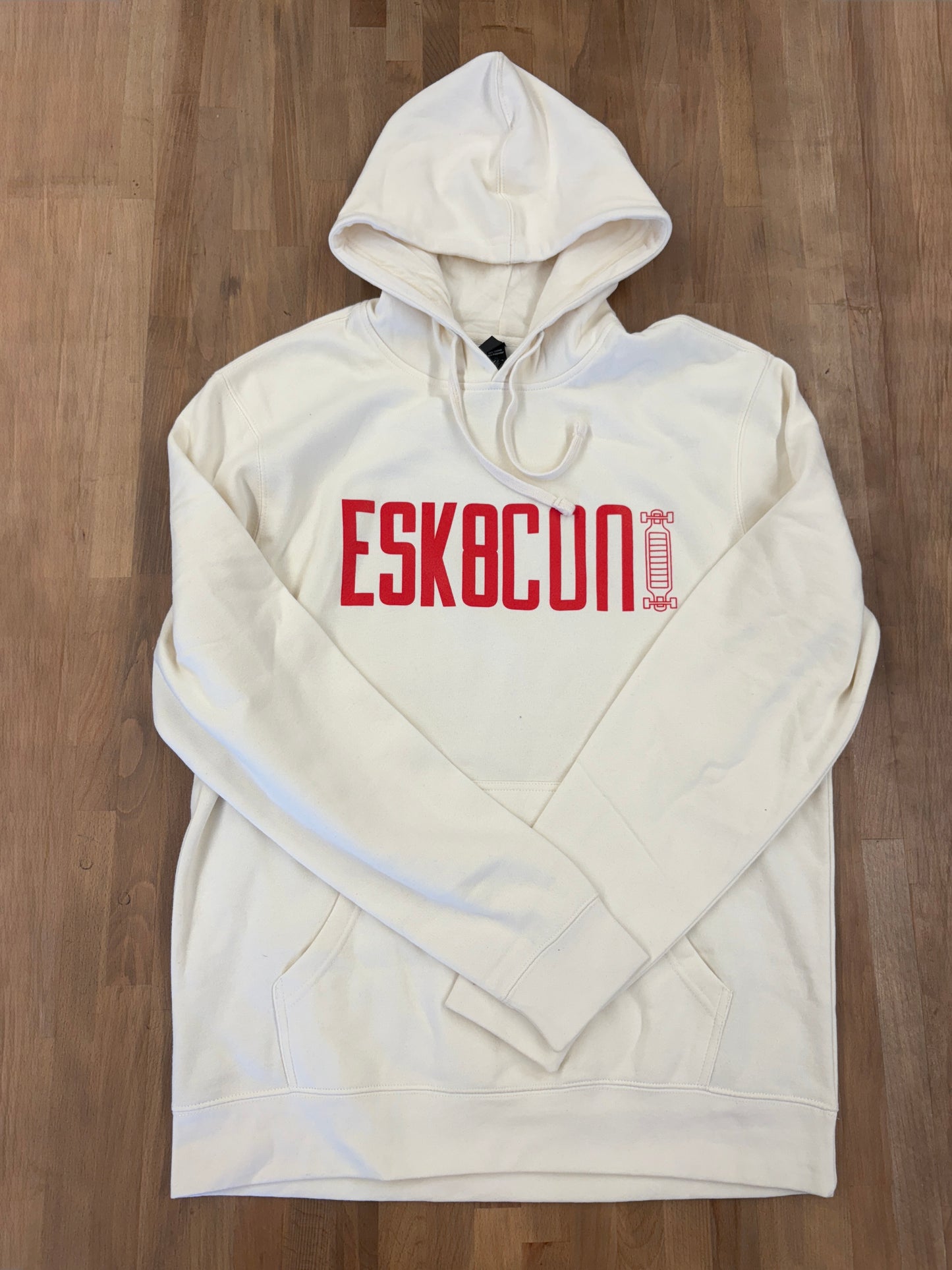 Esk8con 2025 Hoodie - Cream + Red
