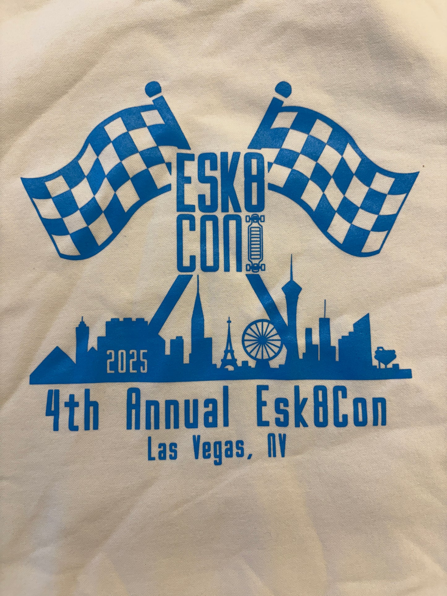 Esk8con 2025 Hoodie - Cream + Blue