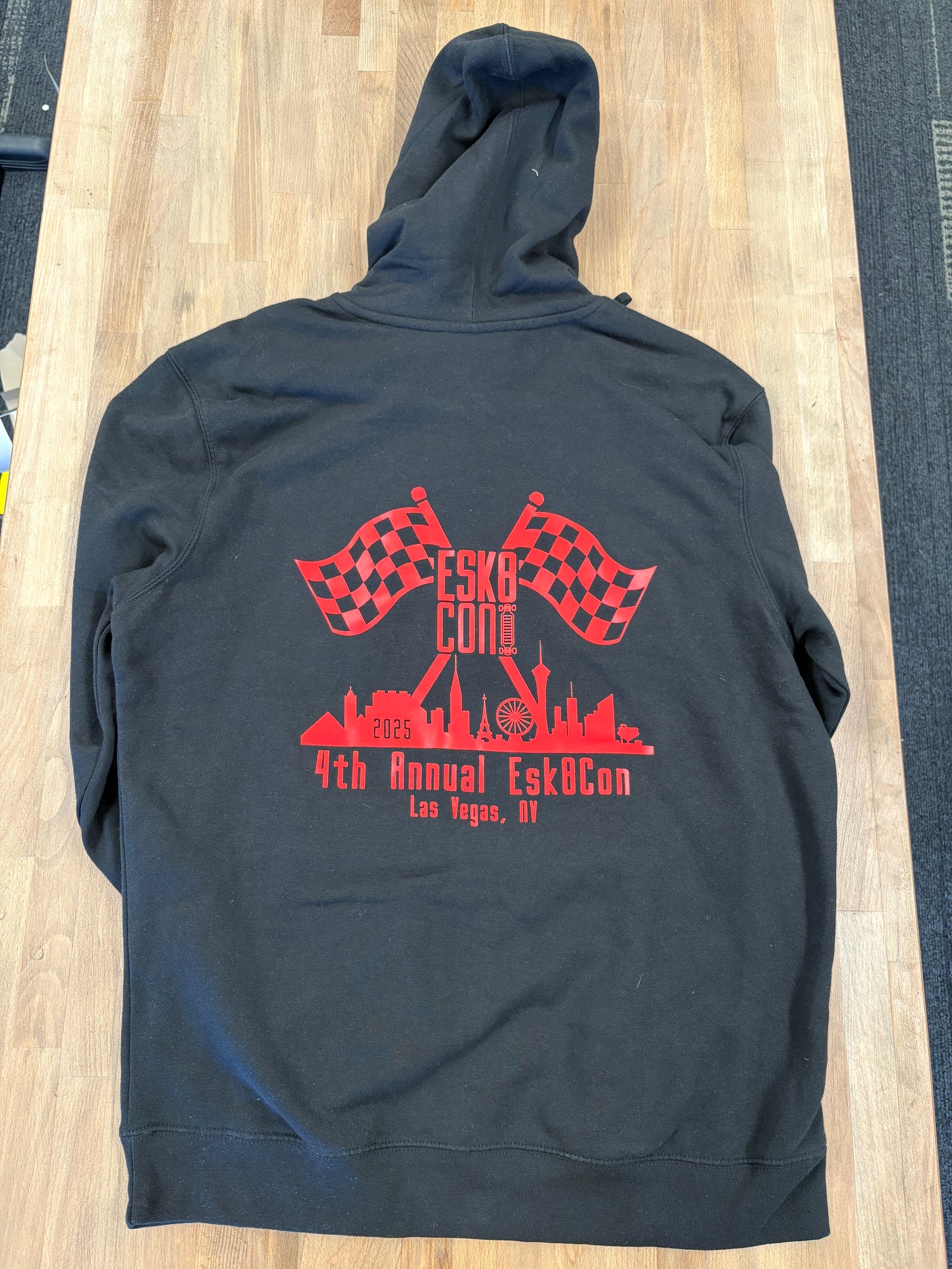 Esk8con 2025 Hoodie - Black + Red