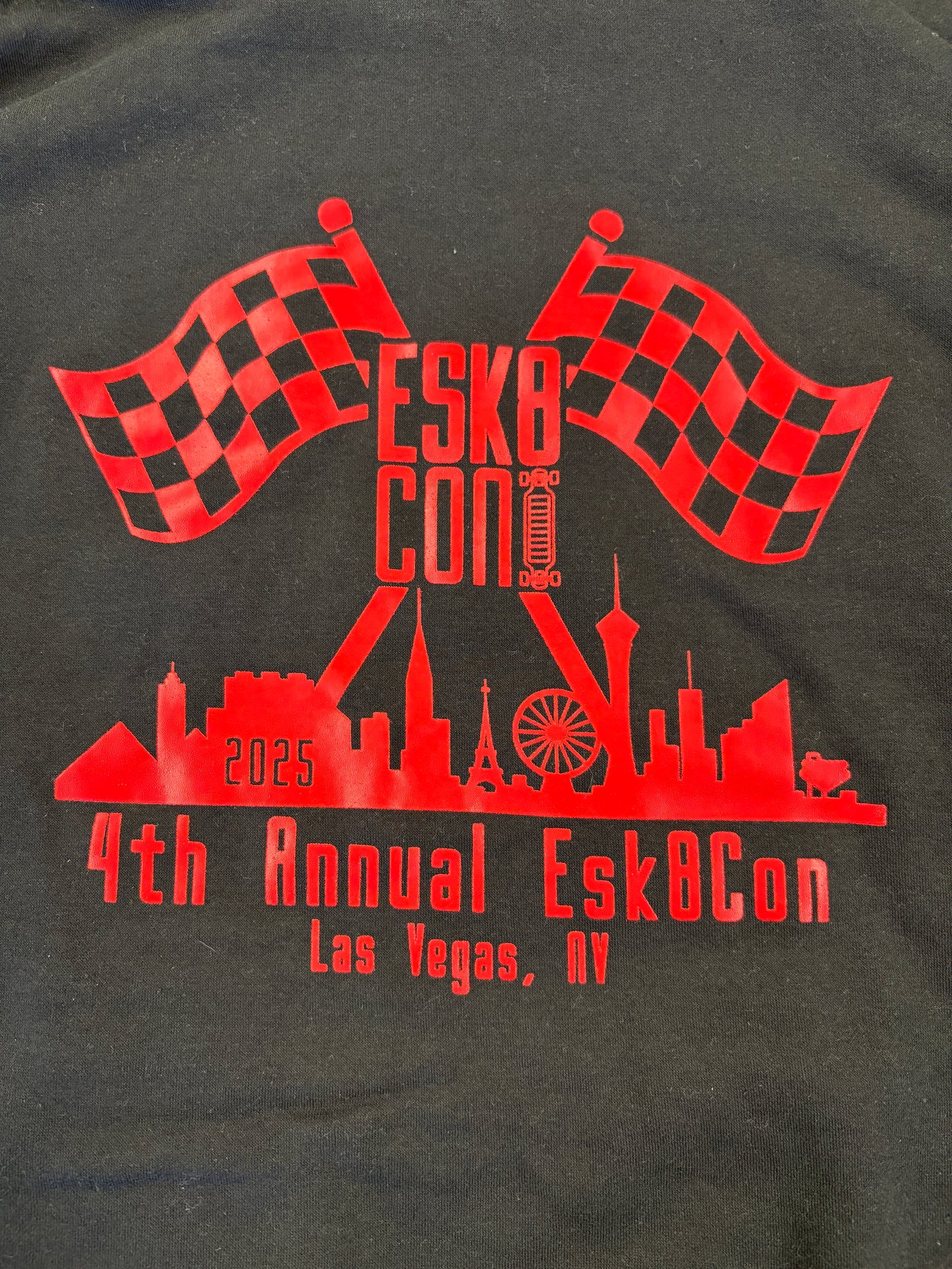 Esk8con 2025 Hoodie - Black + Red