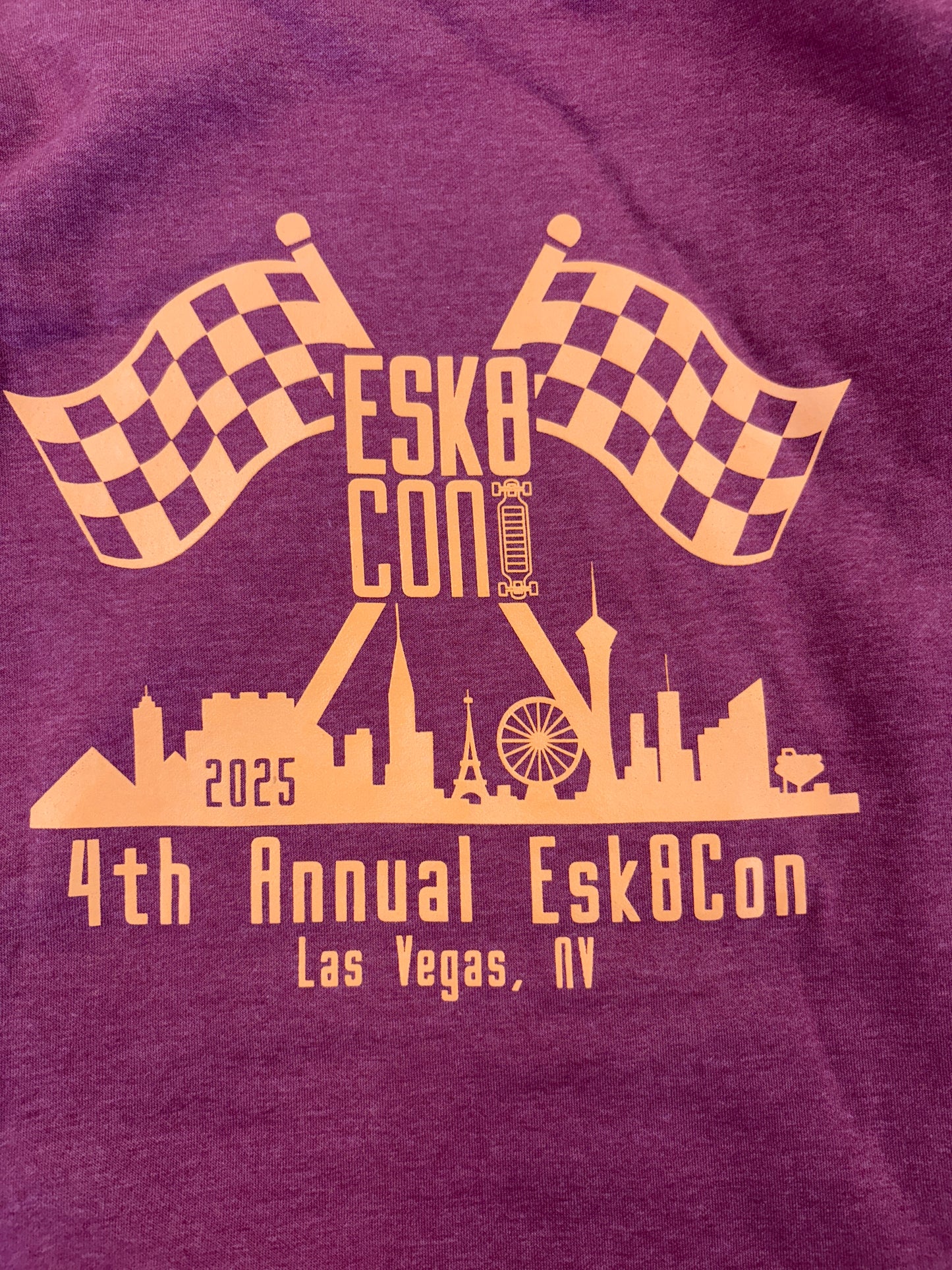 Esk8con 2025 Hoodie - Red + Peach
